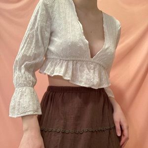 Missguided Eyelet Top